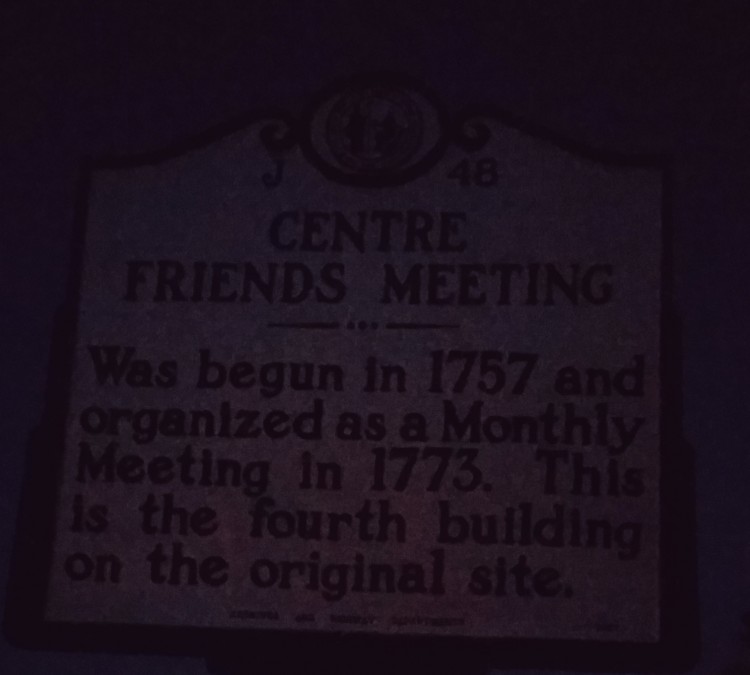 Center Friends Meeting historic marker (Greensboro,&nbspNC)